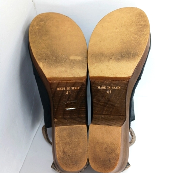 FREE PEOPLE Amber Orchard Black & Reptile  Platform Ankle Open Clog Bootie EUC - Picture 15 of 16